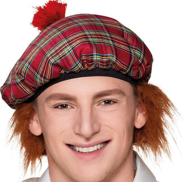 Image du produit Fasnacht Bonnet l'ecossais avec des cheveux