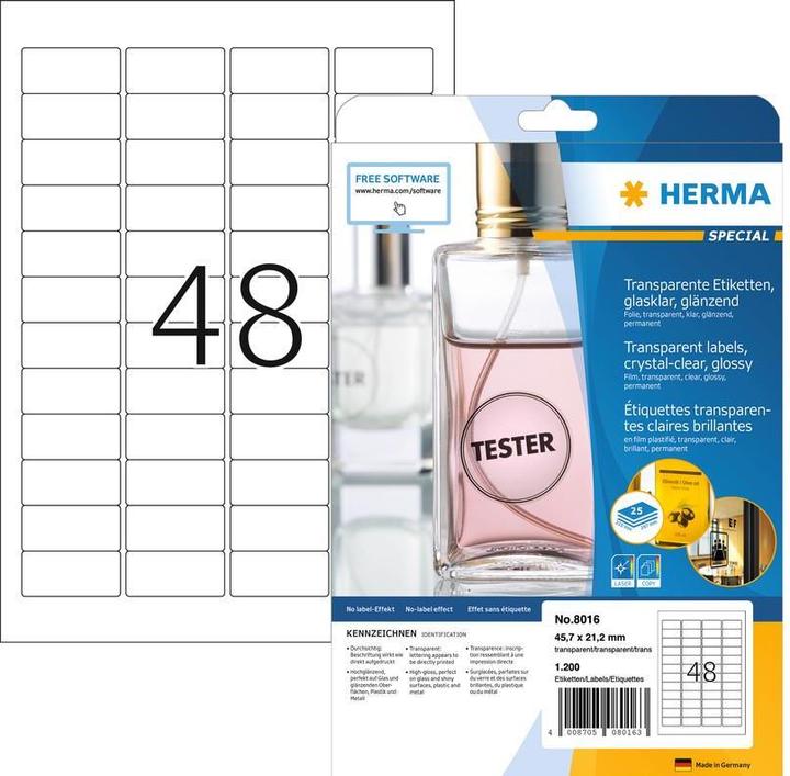 Produktbild HERMA Transparente Etiketten A4