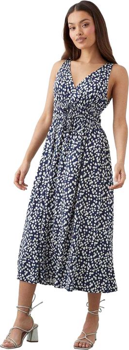 Dorothy Perkins Womens/Ladies Spotted Front Tie Petite Sleeveless Midi Dress