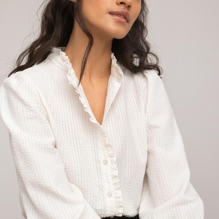 Immagine prodotto La Redoute Collections Camicetta a maniche lunghe con collo a balze (42)