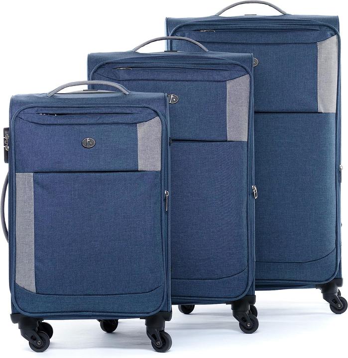 Produktbild Fergé Hellblau und Grau 3er Set (110 l, Handgepäck (bis 50l), L (90 - 115l), XL (ab 115l))