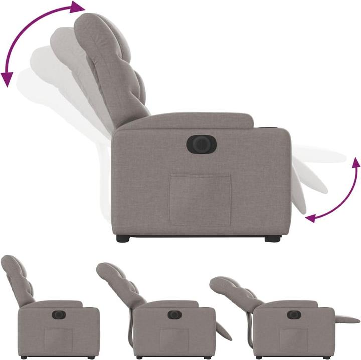 Immagine prodotto VidaXL Reclinabile con ausilio elettrico in tessuto
