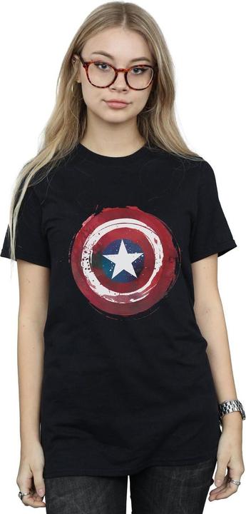 Image du produit - T-shirt CAPTAIN AMERICA SPLATTER SHIELD - Femme (M)