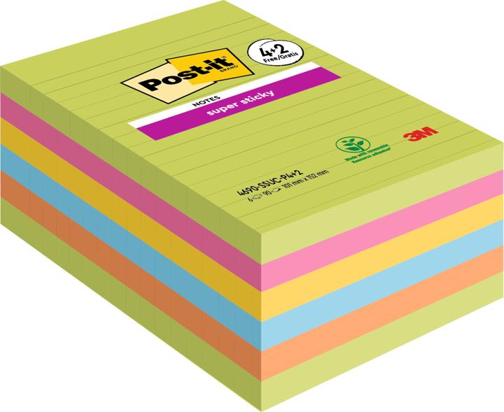 Post-it Super Sticky Promo (101 x 152 mm)