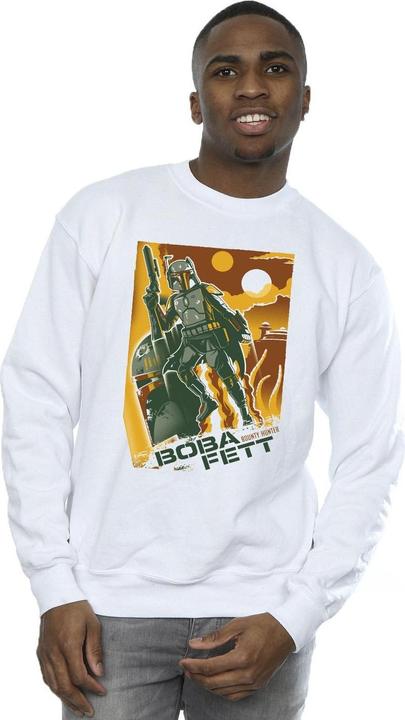 Actual product image Star Wars Mens Boba Fett Collage Sweatshirt (L)