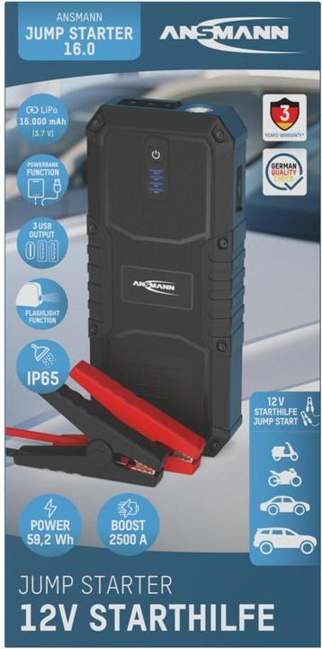 Produktbild Ansmann Jump Starter 16.0 (2500 A, 16000 mAh)