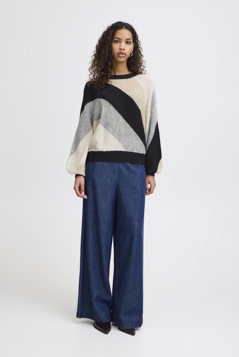 Actual product image Ichi 's long sleeve sweater ihkaara short2 (M)