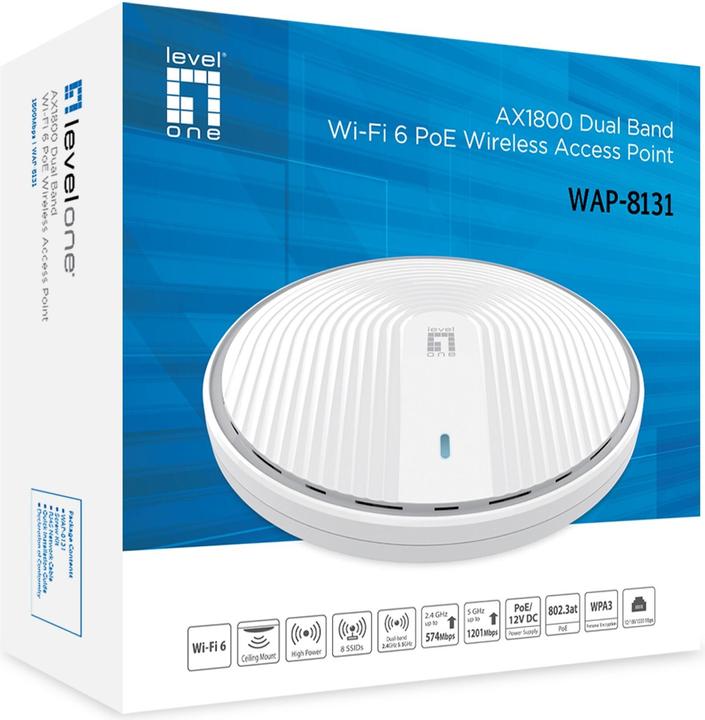 Produktbild LevelOne WLAN Access AX1800 Wireless PoE DualBand (1201 Mbit/s)