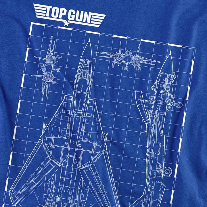 Actual product image Top Gun Unisex Adult Schematic T-Shirt (M)