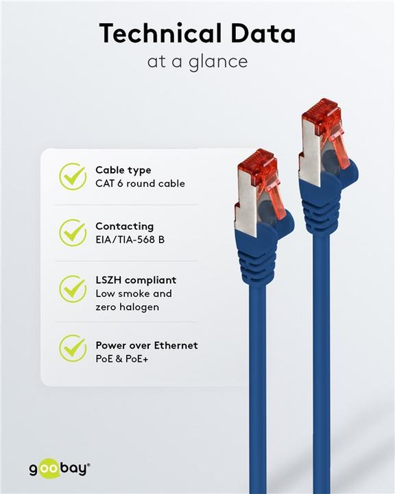 Produktbild Goobay Netzwerkkabel (S/FTP, CAT6, 1.50 m)