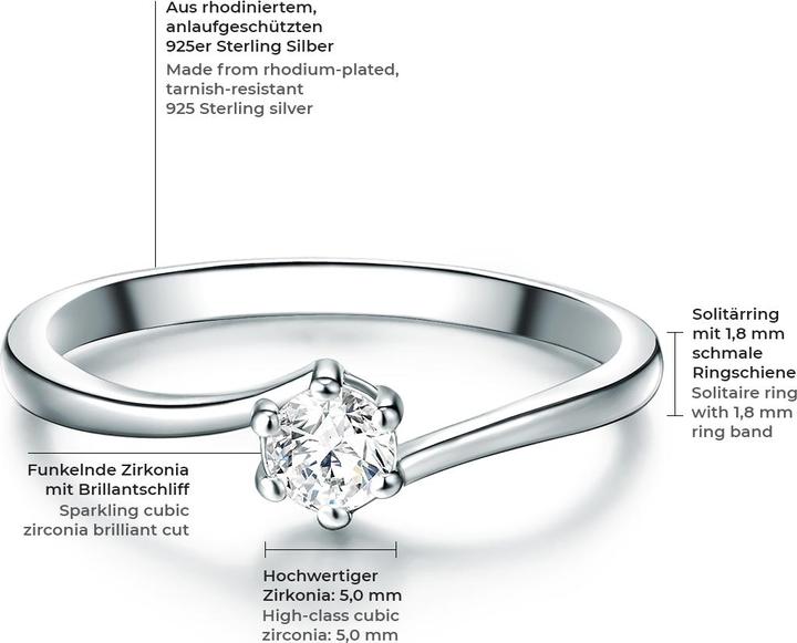 Immagine prodotto Trilani Donna Argento Zirconia argento - 11200 (63, 925 Argento)