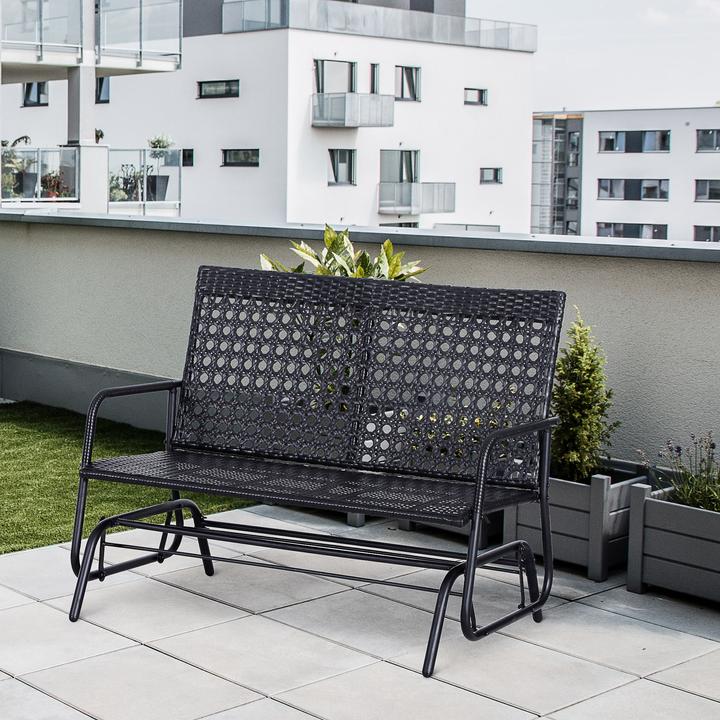 Actual product image Outsunny Rocking bench garden bench