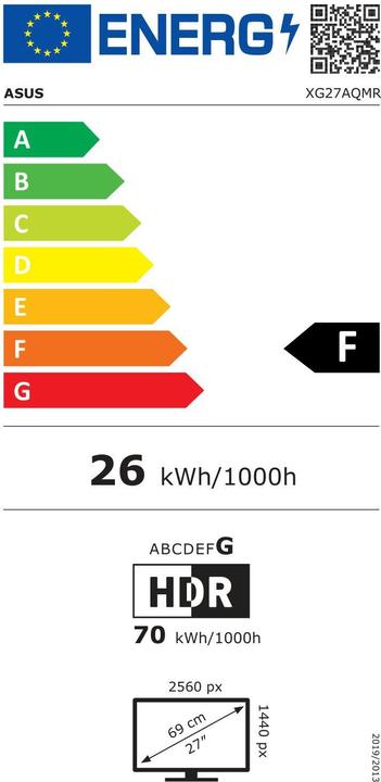 Energie-Label ASUS ROG Strix XG27AQMR (2560 x 1440 Pixel, 27")