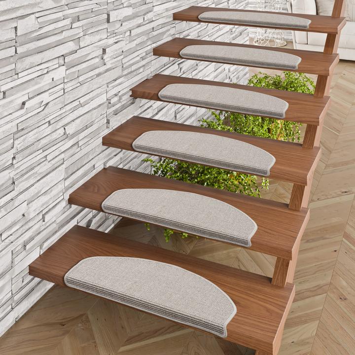 Image du produit Pergamon Tapis d'escalier en sisal naturel, lot de 15 (18 x 56 cm)