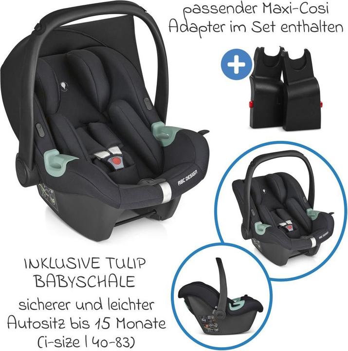 Produktbild ABC Design Kinderwagen 3 in 1 3in1 Kinderwagen-Set Samba - inkl. Babywanne, Autositz
