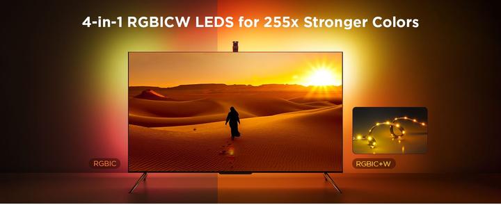Immagine prodotto Govee Envisual TV Backlight T3, 75-85, RGBICW, WiFi, BT (Multicolore, 500 cm, Interno)