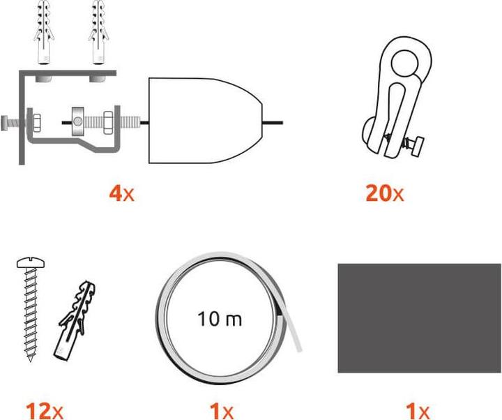 Produktbild Windhager Seilspannmarkiese Set (270 x 140 cm)
