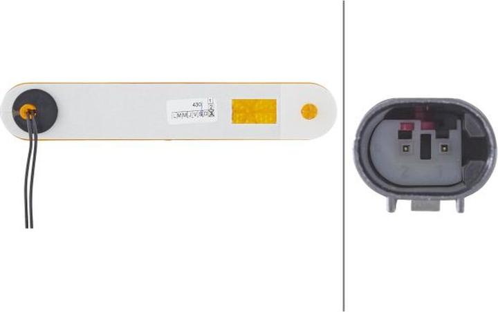 Produktbild Hella Seitenmarkierungslicht LED für DAF MAN NEOPLAN HYMER VISEON NOGE