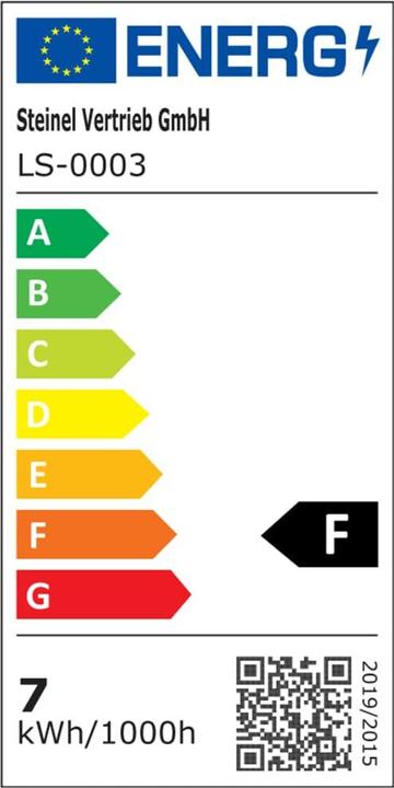 Label énergétique Steinel Projecteur à LED Spot one Connect (520 lm, GU10)