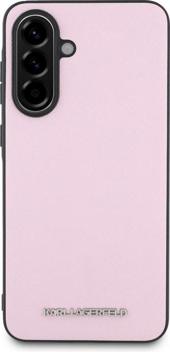 Actual product image Karl Lagerfeld - Saffiano (KLHCSA56PSAFWMCP) - Samsung Galaxy A56 5G - Pink Metal Logo (Samsung Galaxy A56)