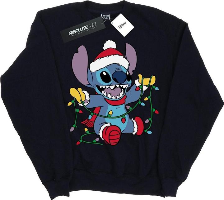 Disney Lilo And Stitch Christmas Lights Sweatshirt (XXL)