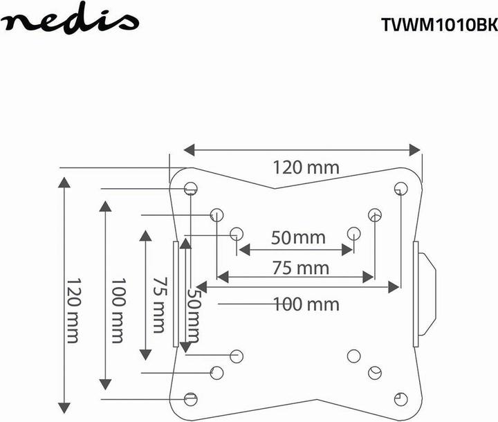 Produktbild Nedis Feste TV-Wandhalterung | 13-27 " | maximal unterstützes Bildschirmgewicht: 30 kg | Minimaler W (Wand, 27", 30 kg)