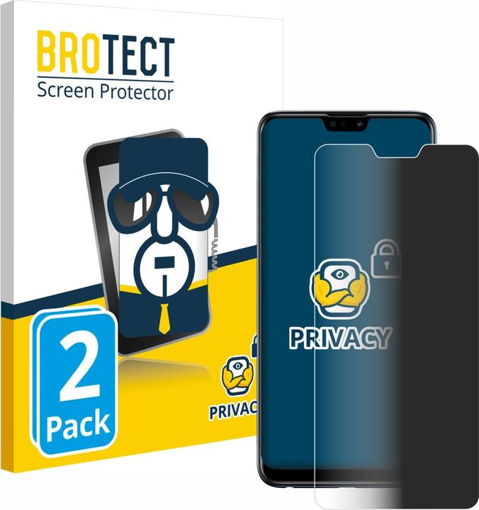 Produktbild BROTECT Sichtschutzfolie Anti-Spy Privacy Folie Blaulicht-Schutz (2 Stück, Asus Zenfone Max Pro (M2))