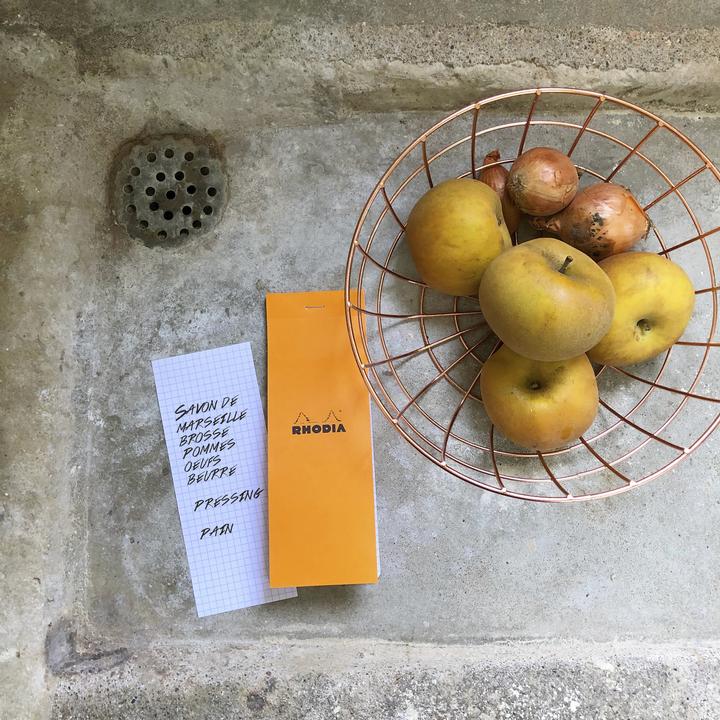 Actual product image Rhodia Blocks stapled 80g Basics (A4, Checked, Soft cover)