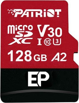 Actual product image Patriot EP Pro A2 Micro SDXC 128GB 90/80 MB/s V30 U3 Class10 (128 GB, microSDXC, U3)