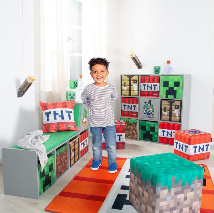 Actual product image Phoenix Minecraft bench/reading shelf