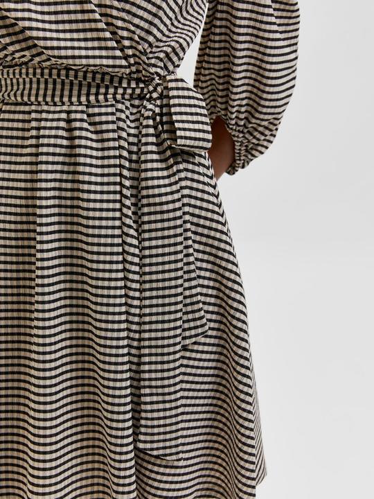 Actual product image Selected Femme Striped wrap dress (S)
