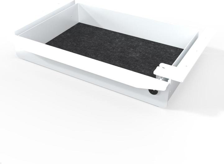 Produktbild TecLines TUS018W ausziehbare Unterbau Schublade, abschliessbar, weiss