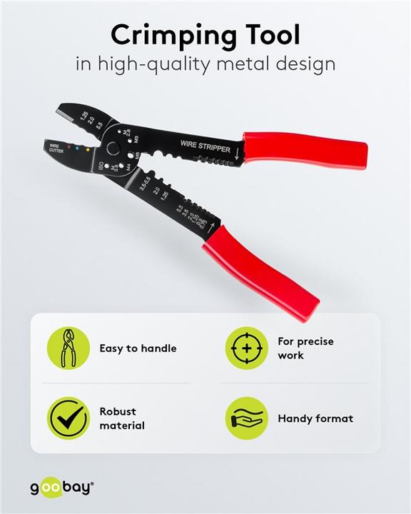 Actual product image FixPoint Crimping pliers for insulated cable lugs