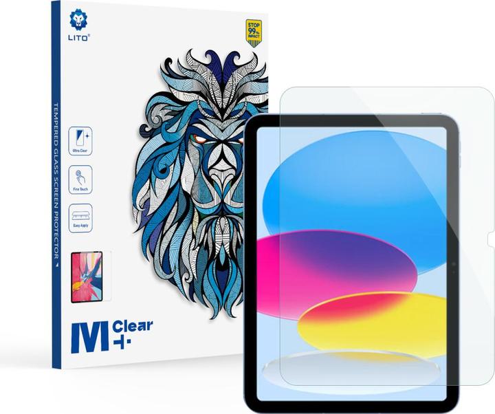 Immagine prodotto Lito iPad 10 10.9 vetro blindato - Trasparente (1 Pezzo/i, iPad 10.9 (2022))