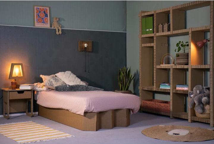 Immagine prodotto Bins and Boxes Letto pieghevole in cartone (160 x 200 cm)
