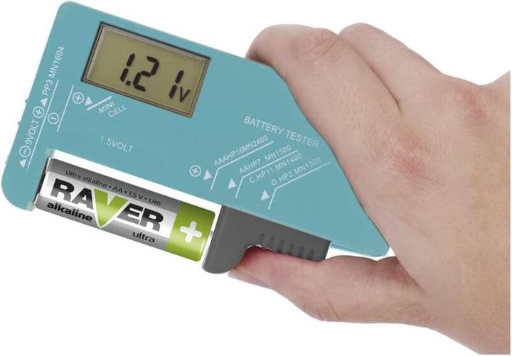 Image du produit Emos Testeur de piles AA, AAA, C, D, 9V, piles bouton