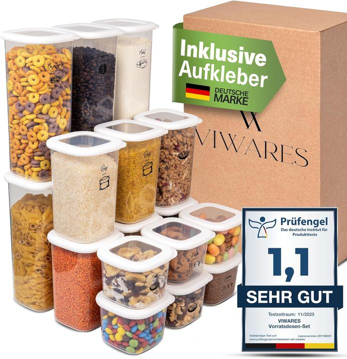 Produktbild Viwares 18-teiliges Vorratsdosen-Set