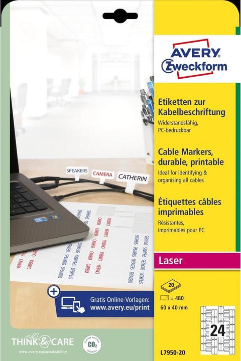 Actual product image Avery Cable labels