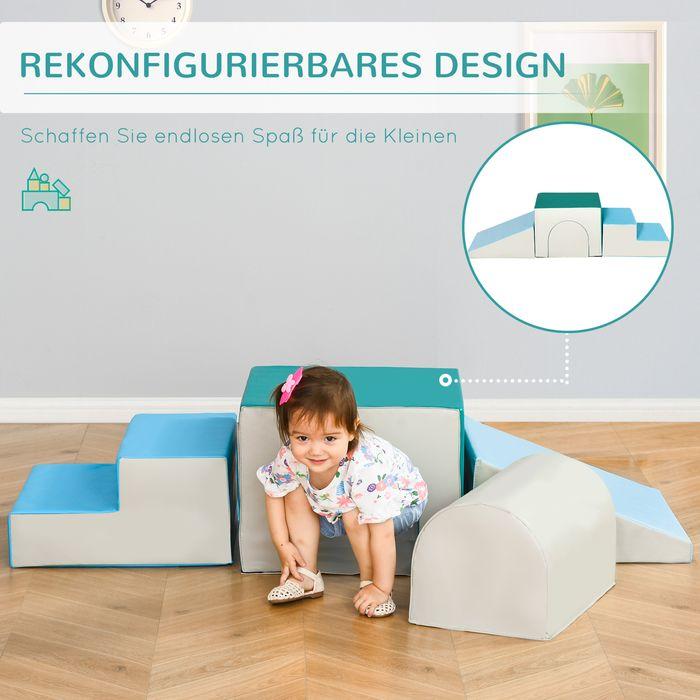 Actual product image Swisshandel24 Building block set of 4 foam building blocks easy to clean soft filling foam blocks for 1-