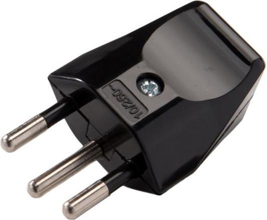 Produktbild Elbro Stecker T12 schwarz 10A 250V (Typ 12)
