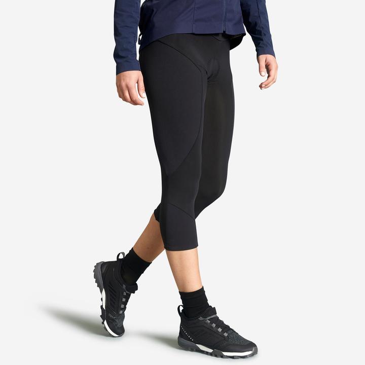 Immagine prodotto Rockrider Pantaloni 3/4 legging MTB donna nero (S)