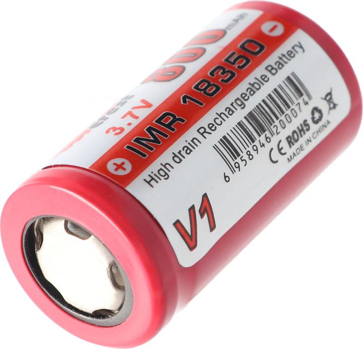 Actual product image Efest IMR 18350 V1 (Pluspol flach) (18350, 800 mAh)