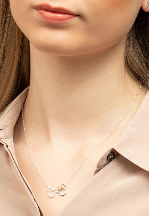 Actual product image Peers Hardy MICKEY & MINNIE - Necklace en Laiton Plaqué Argent & Rose Doré (Sterling Silver)