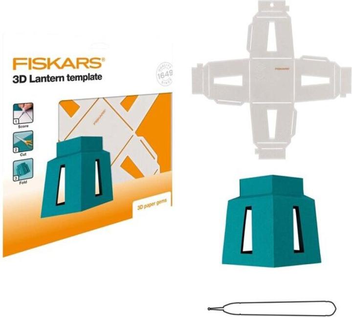Image du produit Fiskars 1059568 3D Joyau de papier, pochoir lanterne, blanc