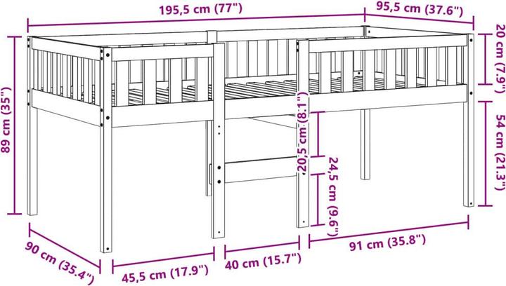 Immagine prodotto VidaXL Culla senza materasso (90 x 190 cm)