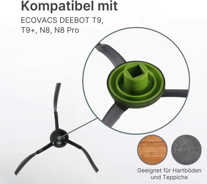 Immagine prodotto Hermex Spazzole laterali alternative per Ecovacs Deebot T9 T9+ N8 N8 Pro