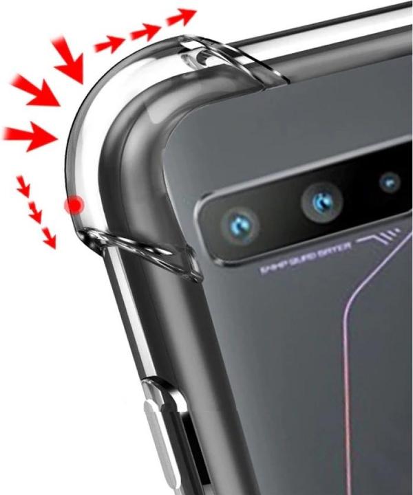 Actual product image Screenguard Asus ROG Phone 3 Cover Crystal Soft Airbag Bumper (Asus ROG Phone)