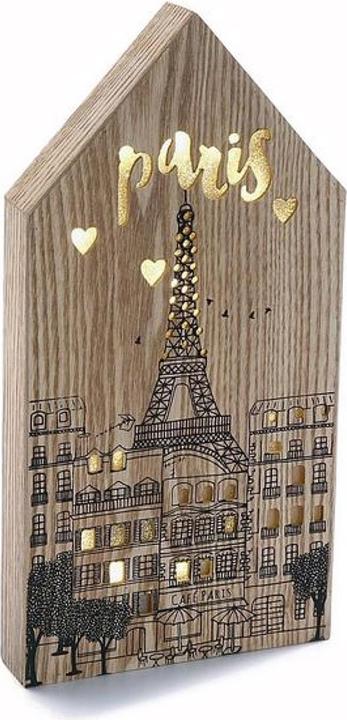 Actual product image Natura Punto Luminous decoration Paris, illuminated houses, writing, 3,5 x 34 x 17cm