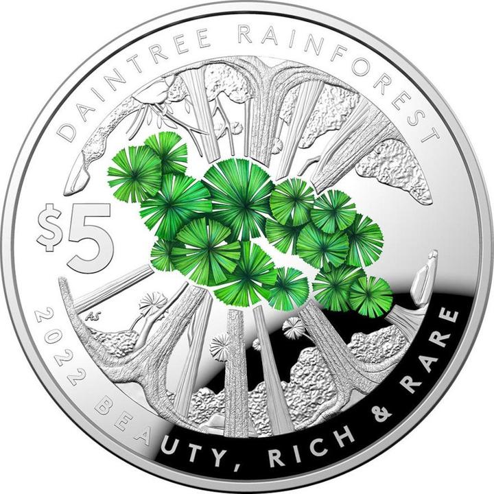 Produktbild Royal Australian Mint Silber Daintree Rainforest 1 oz PP - gewölbte Prägung (999, 2022)