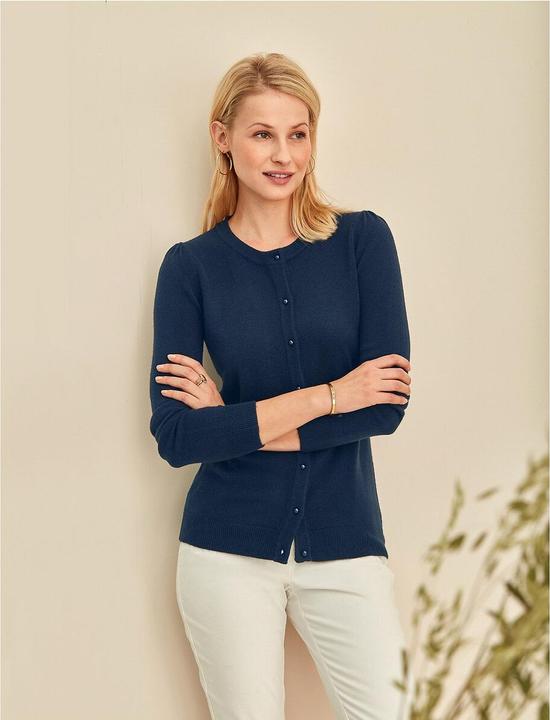 Produktbild Anne Weyburn Cardigan mit rundem Ausschnitt und Knopfleiste (W32/L34)
